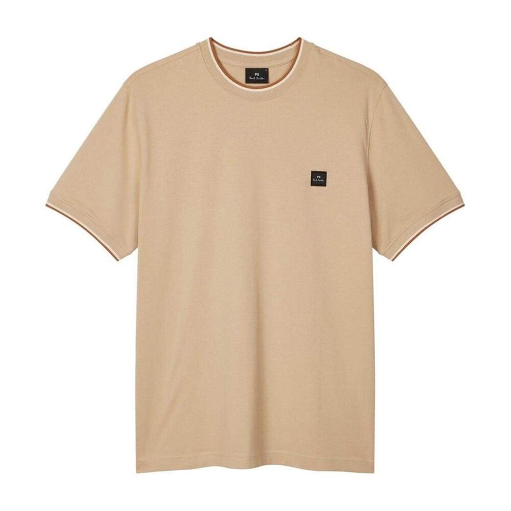 Paul Smith Mens Patch Logo T-Shirt / Beige